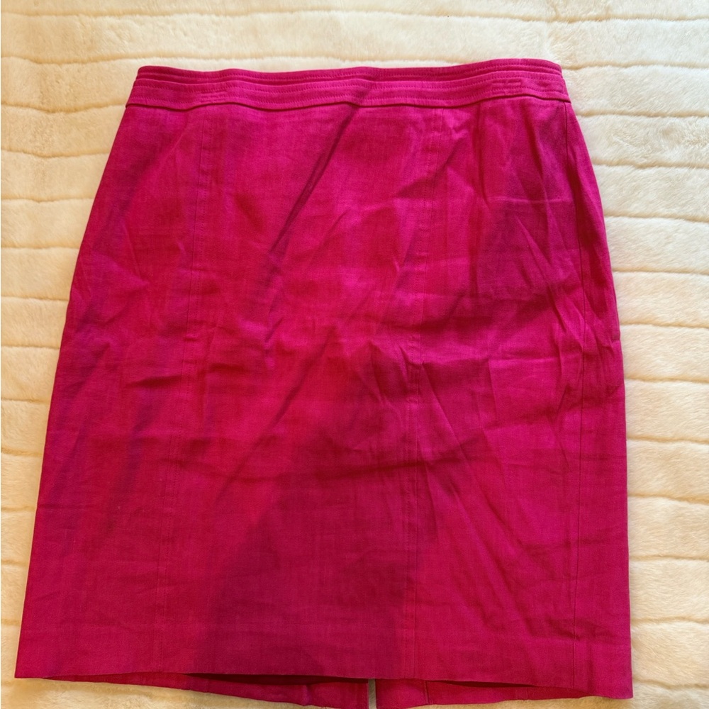 Halogen Pink Linen Skirt with Full Lining